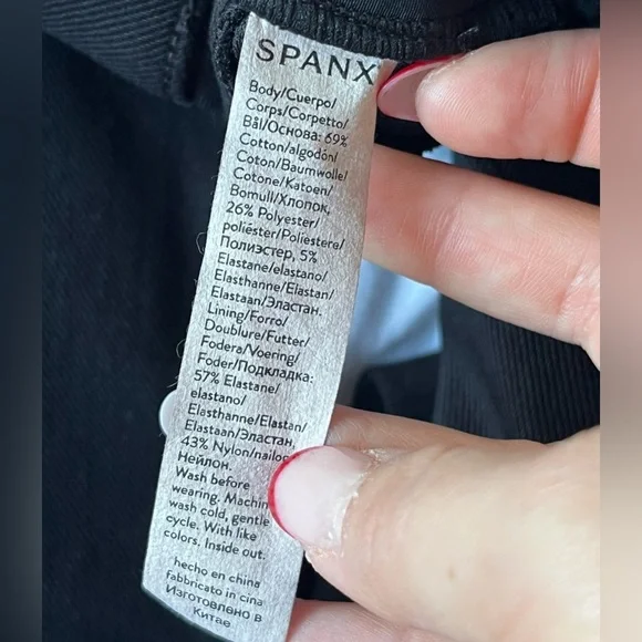 SPANX Black Colored Jegging Style Ankle Leggings SIZE M - Picture 8 of 9